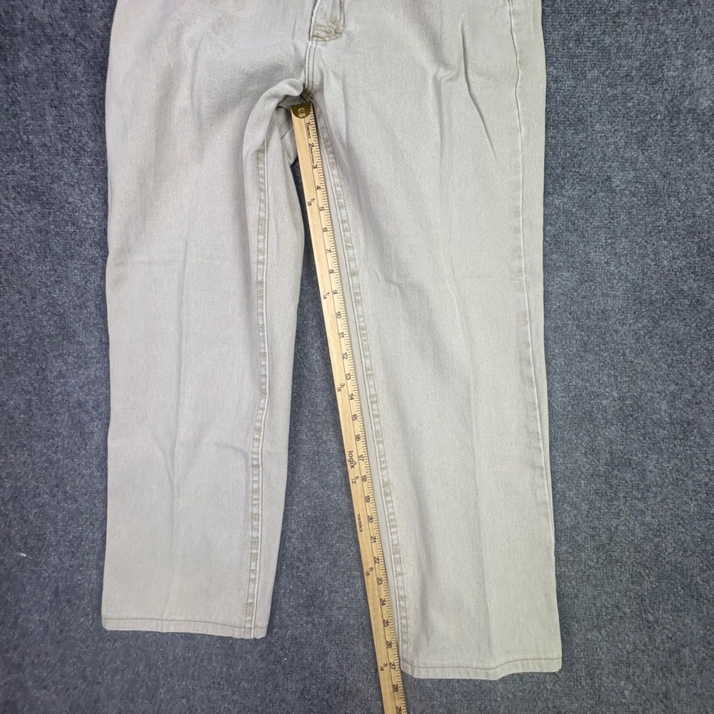 Lee Straight Leg Jeans Mens 36x30 Tan Cotton Vintage Made in USA 205-5825 - Picture 7 of 9